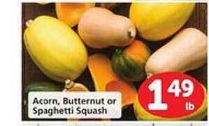 Safeway Acorn, butternut or spaghetti squash offer