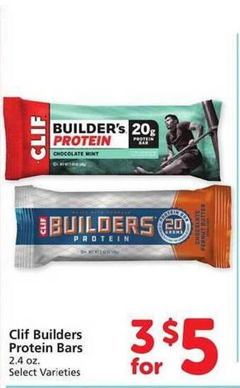 Safeway Clif builders protein bars offer