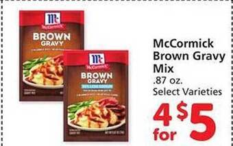 Safeway Mc cormick brown gravy mix offer