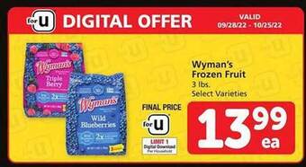 Safeway Wyman's frozen fruit offer
