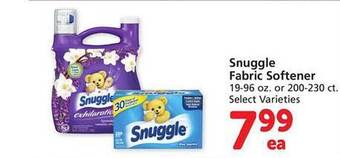 Safeway Snuggle fabric softener offer