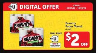 Safeway Brawny paper towel offer