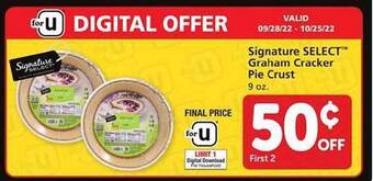 Safeway Signature select graham cracker pie crust offer