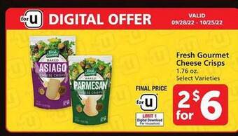 Safeway Fresh gourmet cheese crisps offer