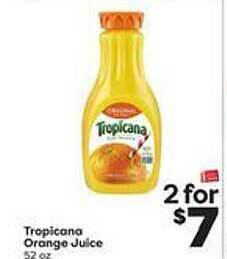 Weis Markets Tropicana orange juice offer