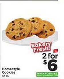 Weis Markets Homestyle cookies offer