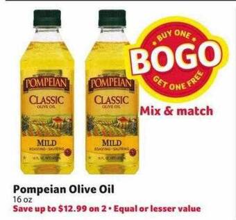 Weis Markets Pompeian olive oil offer
