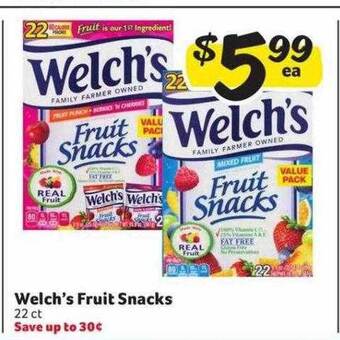Weis Markets Welch's fruit snacks offer