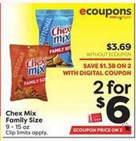 Weis Markets Chex mix family size offer