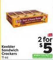 Weis Markets Keebler sandwich crackers offer