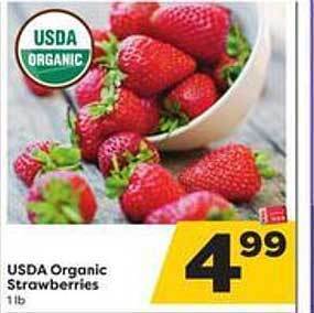 Weis Markets Usda organic strawberries offer