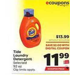 Weis Markets Tide laundry detergent offer