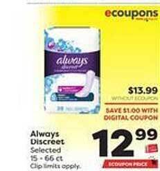 Weis Markets Always discreet offer