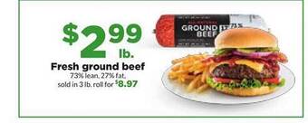 Hy-Vee Fresh ground beef offer