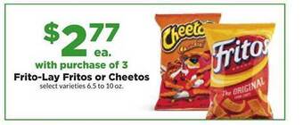 Hy-Vee Frito-lay fritos or cheetos offer
