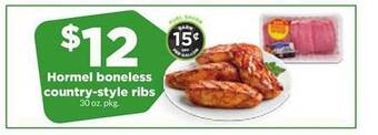 Hy-Vee Hormel boneless country-style ribs offer