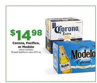 Hy-Vee Corona, pacifico, or modelo offer