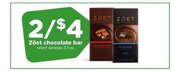 Hy-Vee Zöet chocolate bar offer