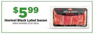 Hy-Vee Hormel black label bacon offer