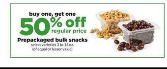 Hy-Vee Prepackaged bulk snacks offer