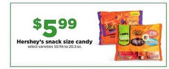 Hy-Vee Hershey's snack size candy offer