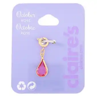 Claire's October birthstone bracelet charm - rose offer