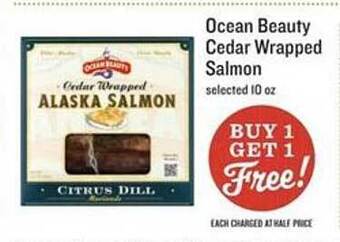 Lowes Foods Ocean beauty cedar wrapped salmon offer