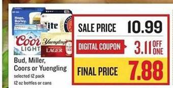 Lowes Foods Bud, miller, coors or yuengling offer