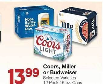 United Supermarkets Coors, miller or budweiser offer