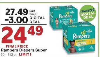 United Supermarkets Pampers diapers super offer
