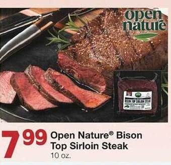 United Supermarkets Open nature bison top sirloin steak offer