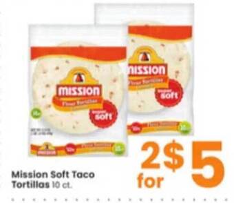 Albertsons Mission soft taco tortillas offer