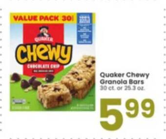 Albertsons Quaker chewy granola bars offer