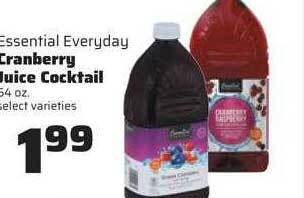 County Market Essential everyday cranberry juice cocktail offer
