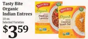 Rosauers Tasty bite organic indian entrees offer