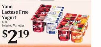 Rosauers Yami lactose free yogurt offer