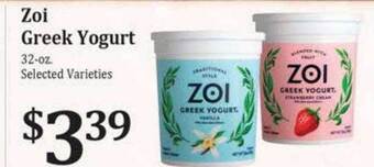 Rosauers Zoi greek yogurt offer