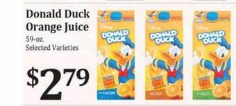 Rosauers Donald duck orange juice offer