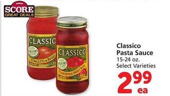 Safeway Classico pasta sauce offer