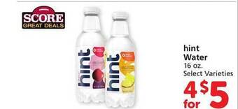 Safeway Hint water offer