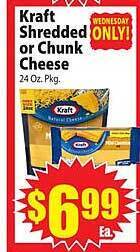 Food Giant Kraft shredded or chunk cheese offer
