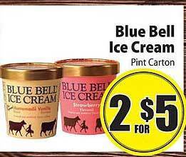 Food Giant Blue bell ice cream offer