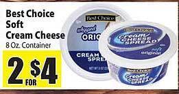 Food Giant Best choice soft cream cheese offer