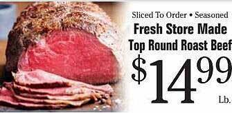 Morton Williams Fresh store made top round roast beef offer