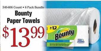 Morton Williams Bounty paper towels offer