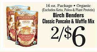 Morton Williams Birch benders classic pancake & waffle mix offer