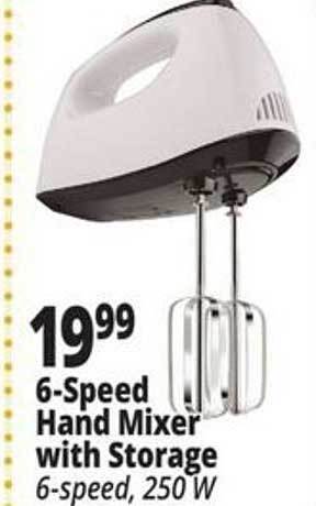 Ocean State Job Lot 6-speed hand mixer with storage offer