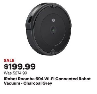 Best Buy Irobot roomba 694 wi-fi connected robot vacuum - charcoal grey offer