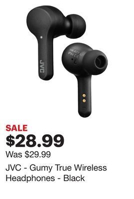 Best Buy Jvc - gumy true wireless headphones - black offer