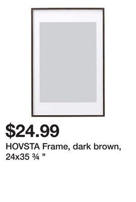 Ikea Hovsta frame, dark brown, 24x35 ¾ " offer